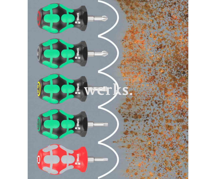 Набор коротких отверток SL PZ Stubby Set 2 Wera WE-008871 5 предметов