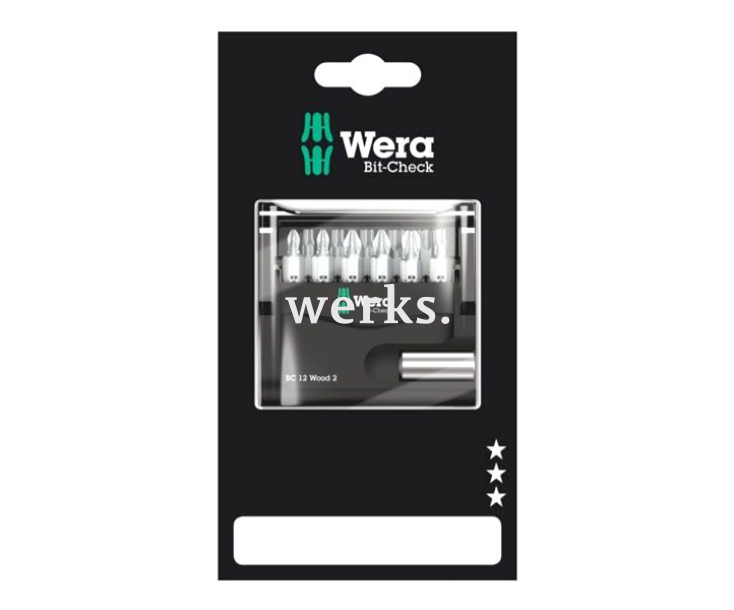 Bit-Check 12 Wood 2 SB Набор насадок (PH, PZ, TX) и держатель Wera WE-136391