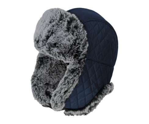 Шапка-ушанка Brodeks Extreme KM109 синий/серый (60)