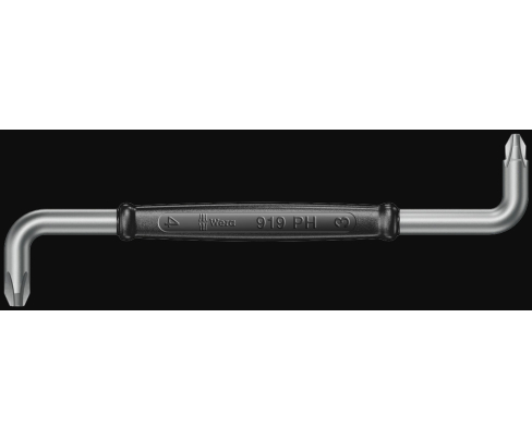Изогнутая отвертка PH3+4 Wera 919 PH WE-017210