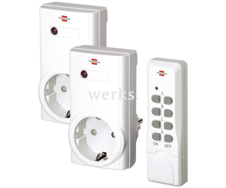 Розетки с пультом управления Brennenstuhl RCS 1000 N Comfort 1507150 3 предмета