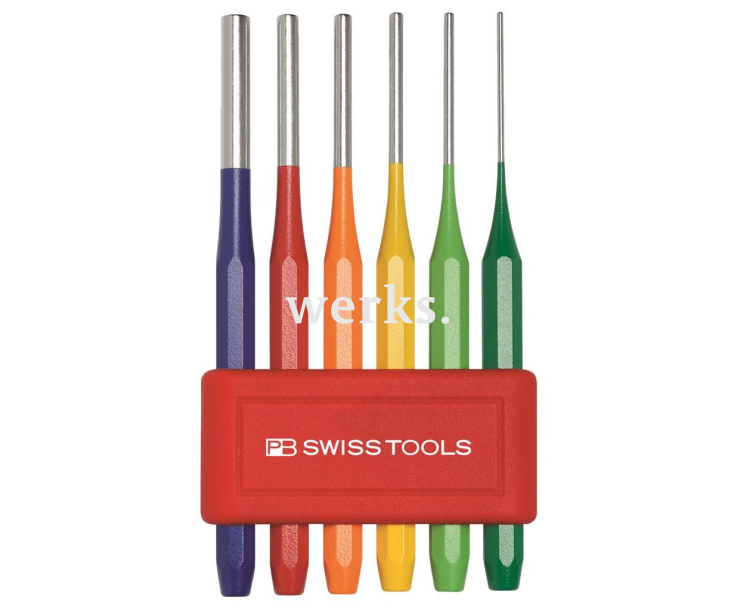Набор восьмигранных цилиндрических пробойников с цветовой кодировкой PB Swiss Tools PB 755.BL RB