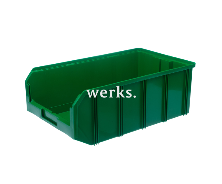 Пластиковый ящик Стелла-техник V-4-зеленый 502х305х186мм, 20 литров
