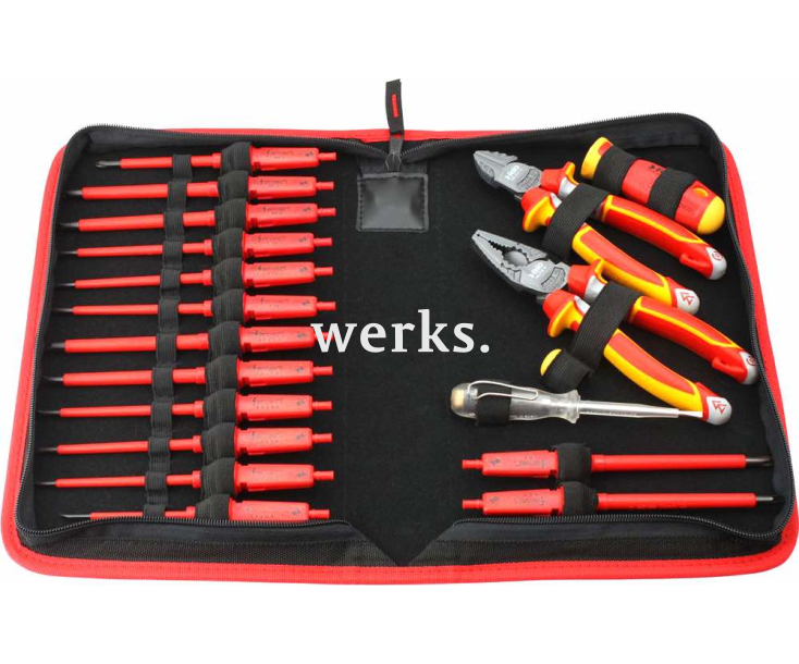 Набор VDE E-Smart с рукояткой, жалами SL PH PZ TORX XENO плоскогубцами и бокорезами Felo19 предметов 06391904