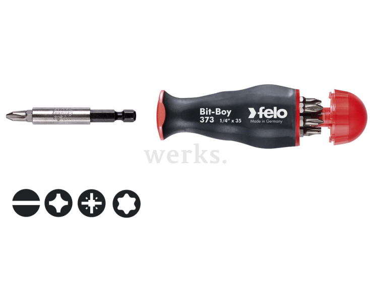 Отвертка Bit-Boy с битами и удлинителем Felo SL PH PZ TX 9 предметов 37320805