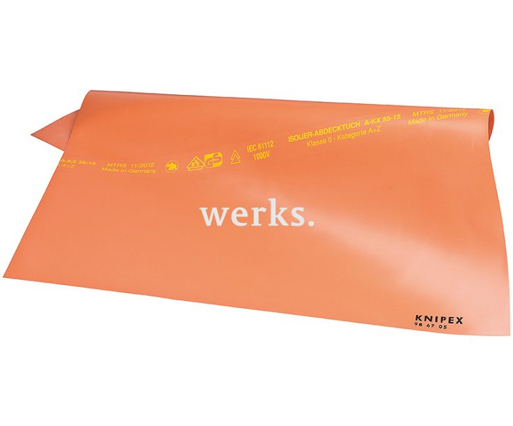 Коврик изолирующий из резины (500 x 500 х 1 мм) Knipex KN-986705