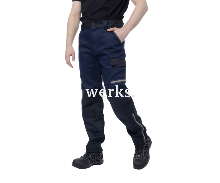 Брюки сварщика Brodeks FS38-01 т.синий/черный (48)