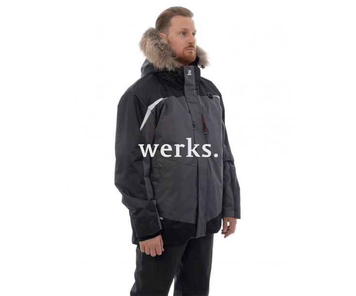Зимняя рабочая куртка Brodeks KW 231 серый/черный с опушкой (L)