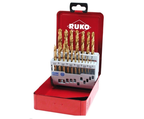 Набор сверл по металлу Ruko HSS-G TIN 1,0 - 10,0 х 0,5 мм 250214T 19 шт.