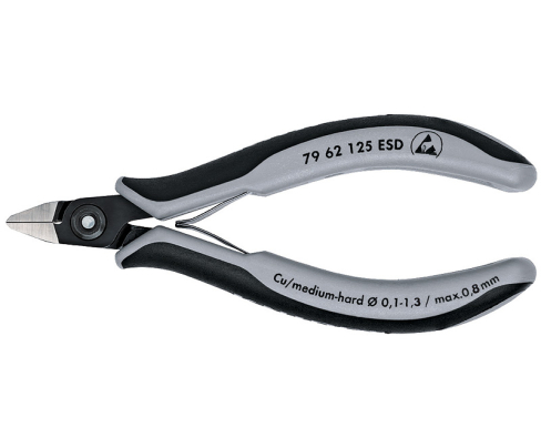 Прецизионные кусачки боковые для электроники антистатические ESD Knipex KN-7962125ESD