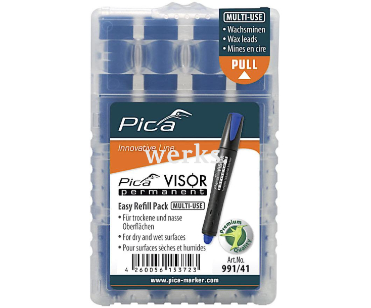 Стержни сменные для Pica-Visor синие 991/41 4 шт.