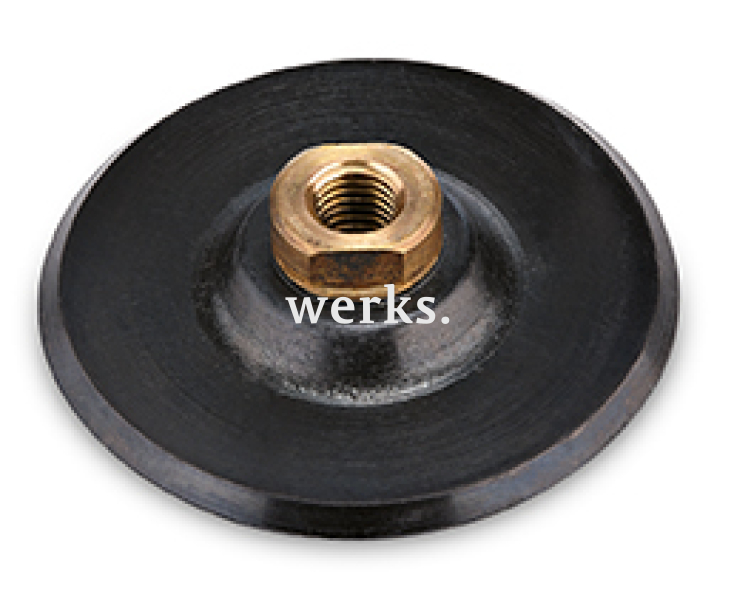 Тарельчатый шлифовальный круг с креплением "липучка" 100 мм M14 Flex 253814