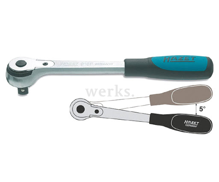 Трещотка реверсивная 1/2" 260 мм мелкозубчатая Hazet 916F