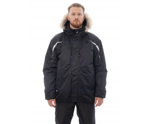 Зимняя рабочая куртка Brodeks KW 231 синий/черный с опушкой (XXXL)