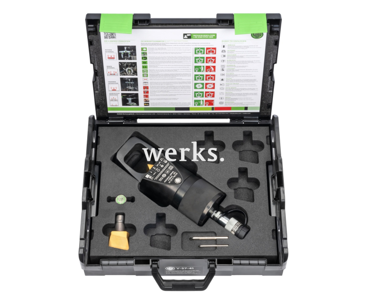 Гидравлический гайкорез с приводом от насоса,  в чемодане KUKKO Y-57-41