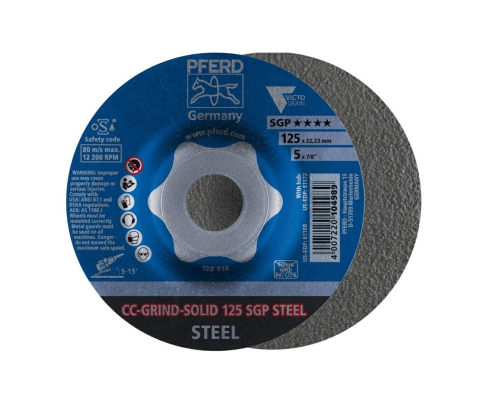Круг шлифовальный Pferd CC-GRIND SOLID 125 SGP STEEL