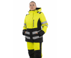 Зимняя женская сигнальная куртка Brodeks KW230 желтый/черный (XXL)