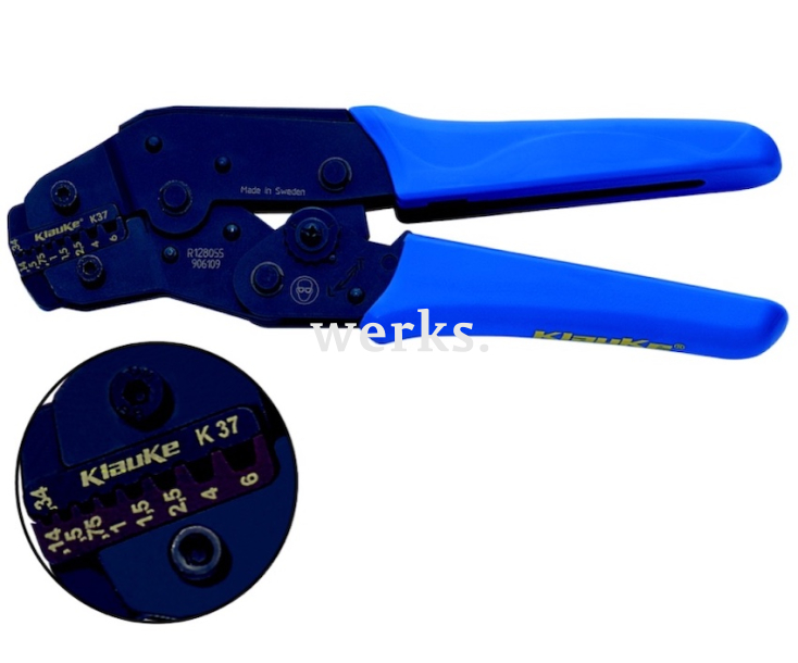 Пресс-клещи для втулочных наконечников 0,14–6 мм², трапециевидный обжим Klauke KLKK37