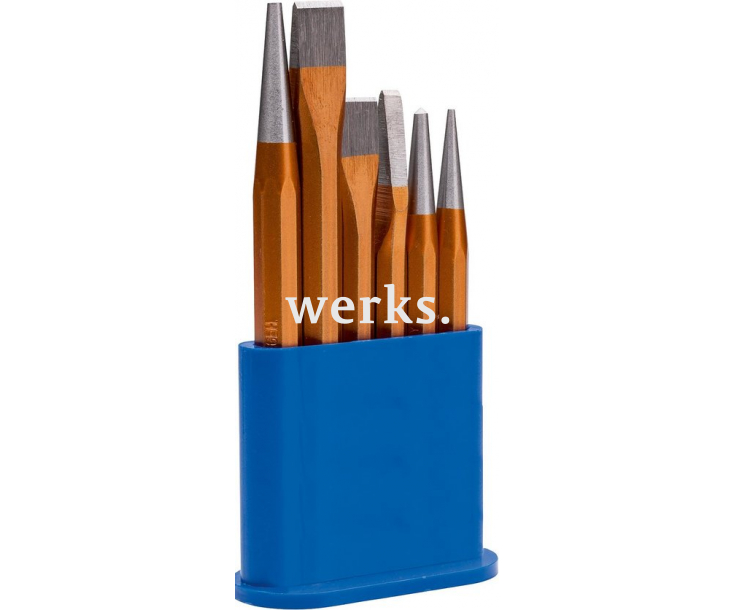 Набор зубил, пробойников, кернов NWS 2990-6 6 предметов