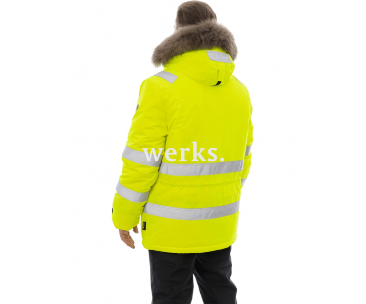 Зимняя сигнальная куртка-парка Brodeks KW220 желтый (XL)