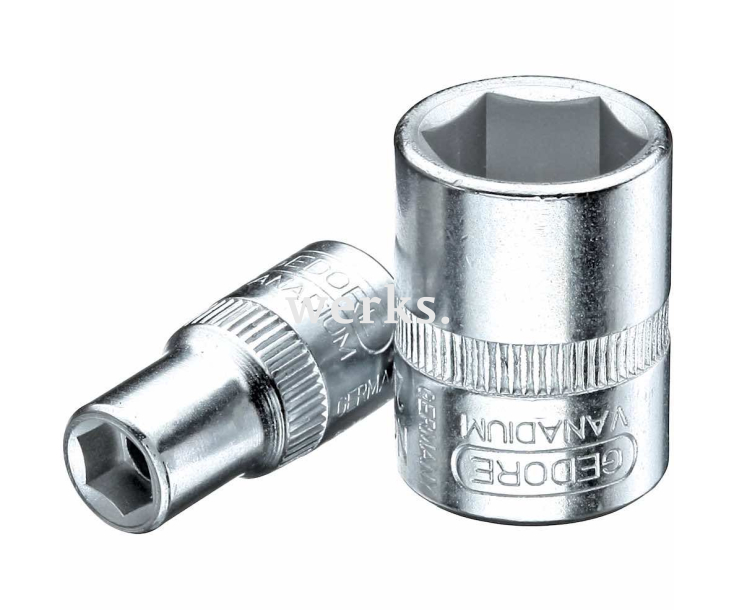 Головка торцовая метрическая шестигранная 1/4" 20 9 HEX Nut 9 мм Gedore 6166130