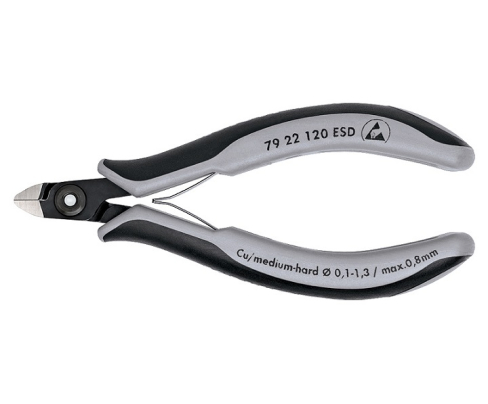 Прецизионные кусачки боковые для электроники антистатические ESD Knipex KN-7922125ESD