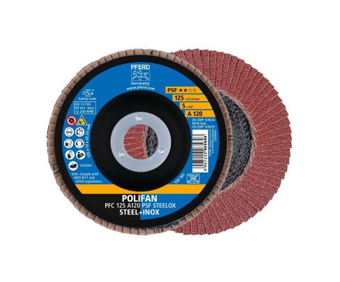 Круг шлифовальный Pferd PFC 125 A 120 PSF STEELOX