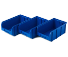 Пластиковый ящик Стелла-техник V-3-К3-синий , комплект 3 штуки