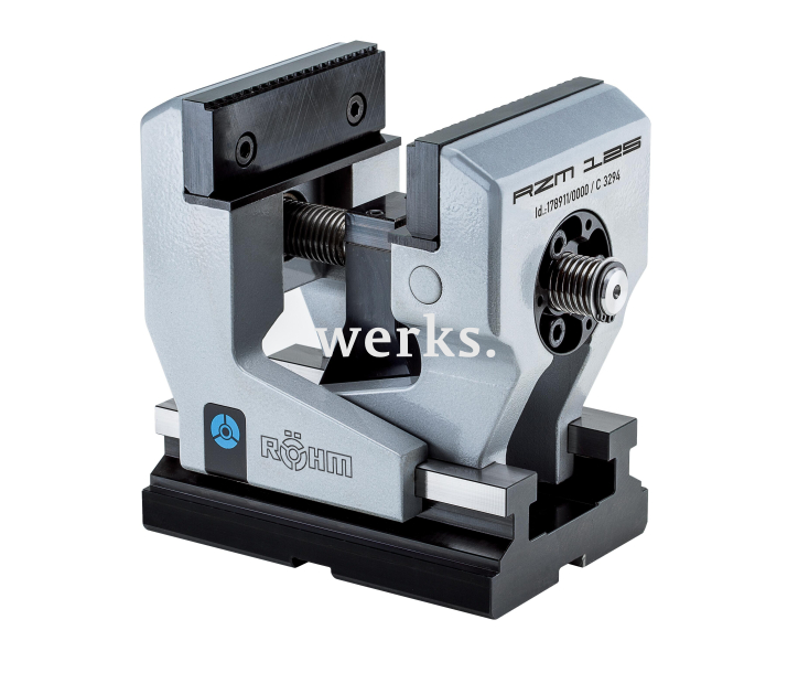 Тиски зажимные центрированные RZM, короткая конструкция, длина корпуса 200, ширина губок 92, с кулачковыми губками SKB Röhm 182231