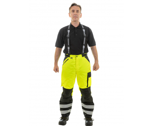 Зимние брюки Brodeks KW 308 черный/желтый (54)