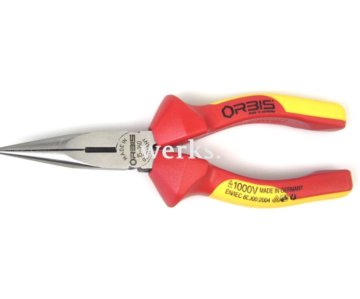 Длинногубцы VDE с режущими губками прямые 200 мм Orbis 15-200/44RV