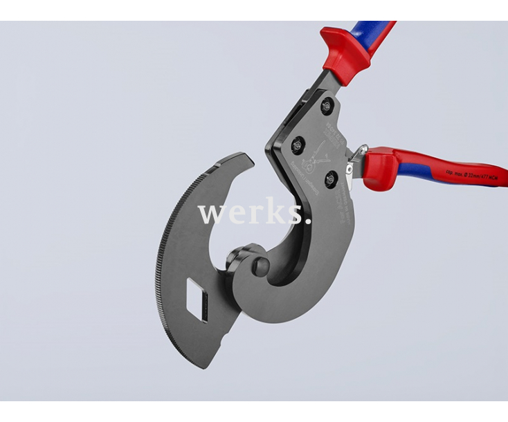 Ножницы по принципу трещотки для резки кабелей ACSR Knipex KN-9532340SR