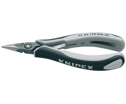 Прецизионные плоскогубцы захватные для электроники антистатические Knipex KN-3422130ESD