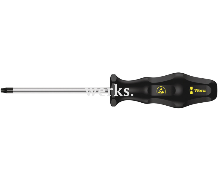 Отвертка TORX BO Wera Kraftform ESD 1567 WE-030131 TX 10 х 80 для винтов с предохранительным штифтом