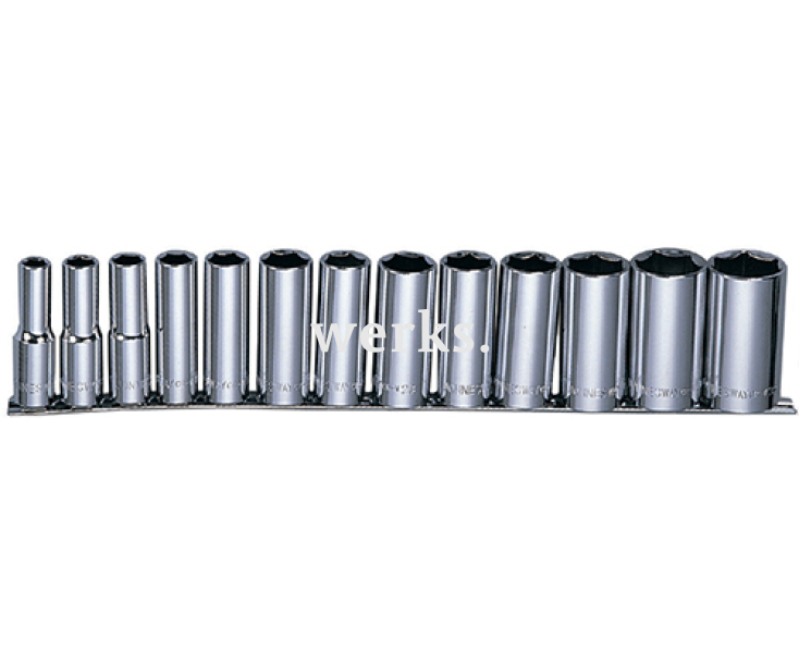 Набор головок торцевых глубоких дюймовых MAXI-DRIVE 1/2"DR, 7/16 - 1 1/4", 13 предметов Jonnesway S05HD4213S