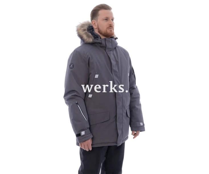 Зимняя куртка-парка Brodeks KW 204 серый с опушкой (XL)