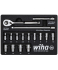 Набор торцевых головок с трещоткой 1/4" Wiha 44683 17 предметов