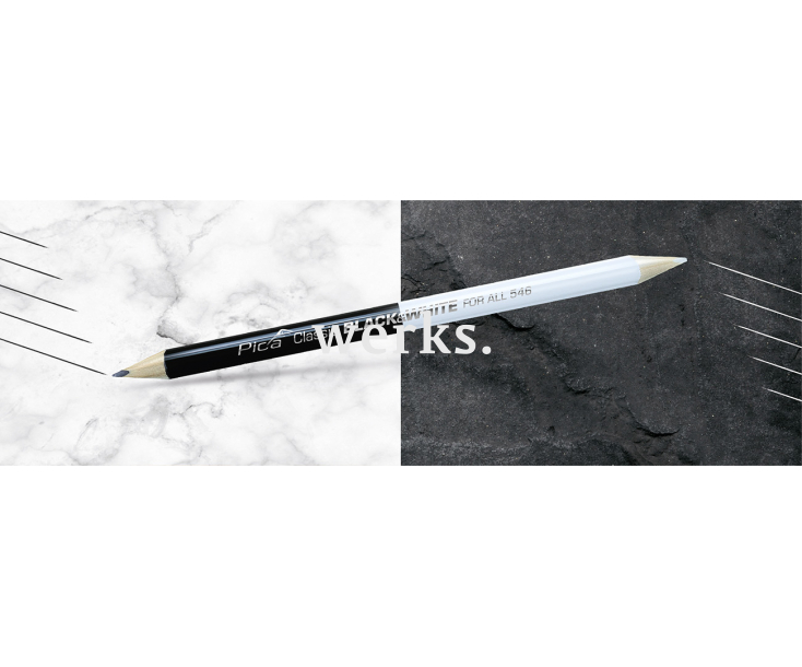 Карандаш двусторонний Classic Black&White FOR ALL Pica 546/24-1