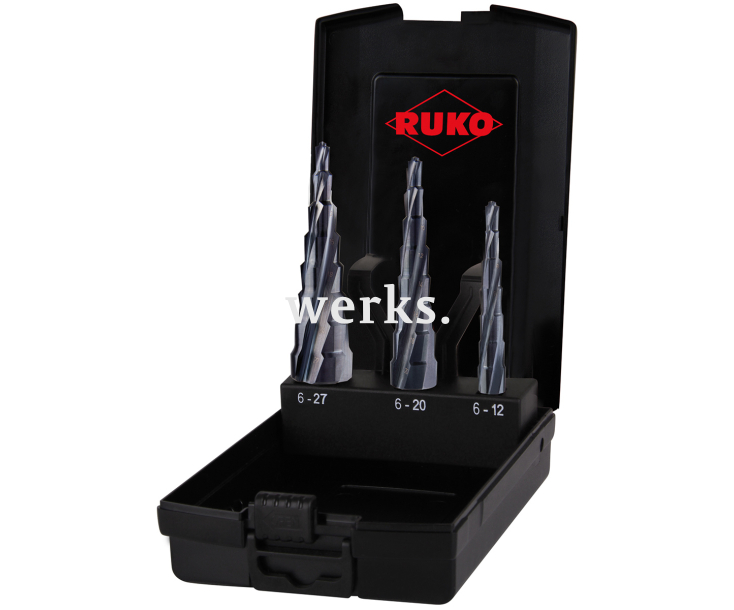 Набор ступенчатых сверл Ruko ULTIMATECUT HSS 6 - 27 мм 101087PRO 3 шт.