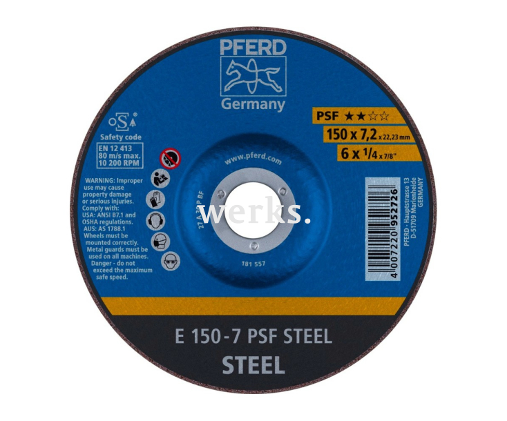 Круг шлифовальный Pferd E 150 - 7 PSF STEEL