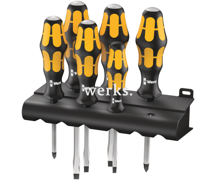 Набор отверток SL PH Wera Kraftform 932/6 WE-018282: отвертка-резец + подставка