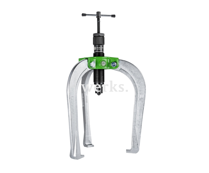 Универсальный трёхзахватный съёмник с самоцентрирующимися захватами  и коротким гидравлическим шпинделем KUKKO 845-5-B