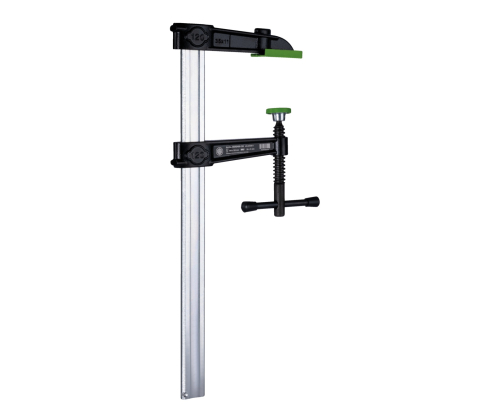 Струбцинка VIRIDIS, из ковкого чугуна, со стальной Т-образной рукояткой KUKKO 493K0800-120