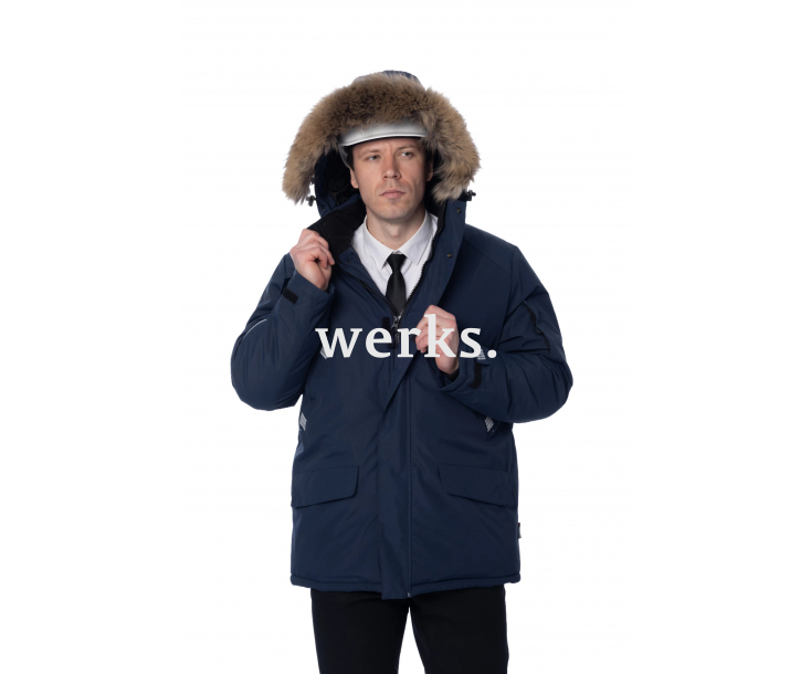 Зимняя куртка-парка Brodeks KW 204 синий с опушкой (XXXL)