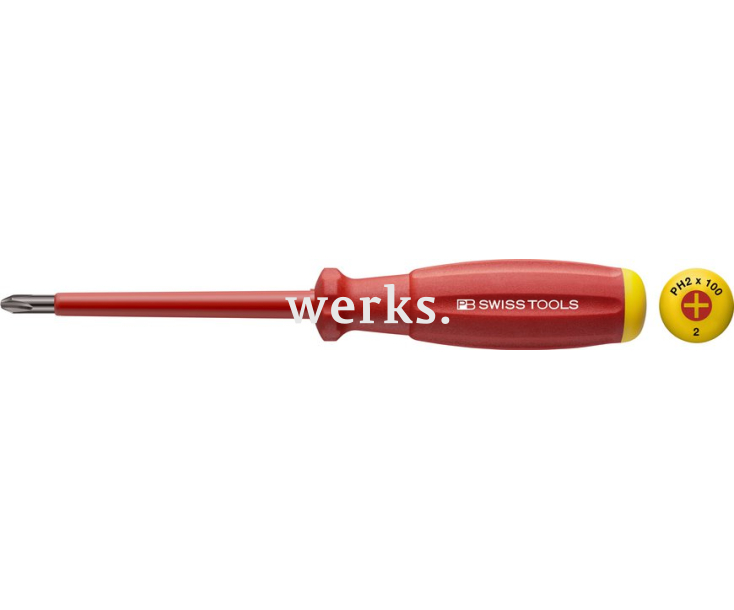 Отвертка SwissGrip крестовая диэлектрическая Phillips VDE PB Swiss Tools PB 58190.2-100 PH2