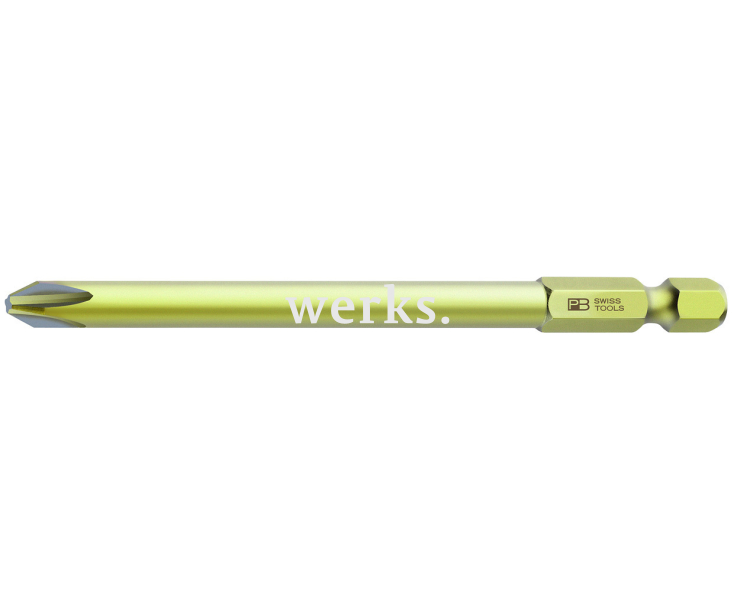 Бита крестовая Phillips PrecisionBits E6,3 с внешним шестигранником 1/4 PB Swiss Tools PB E6L.190 / 2 PH2