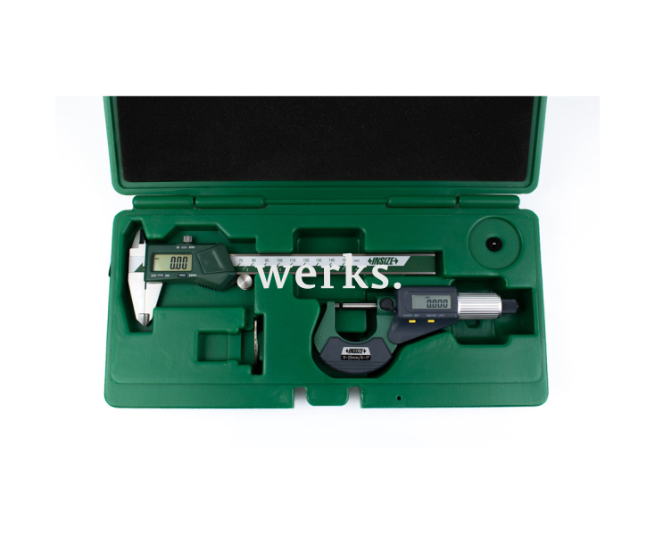 Набор цифровых измерительных инструментов из 2 шт, в кейс Insize 5022