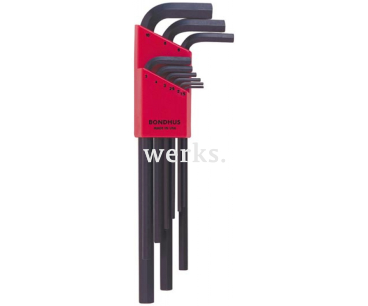 Набор штифтовых ключей HEX Bondhus 12199 длинных 9 предметов