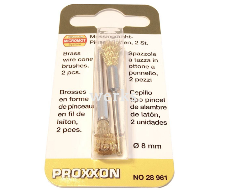 Щетки-кисточки латунные Ø8 мм Proxxon 28961 2 шт.