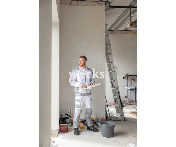 Брюки Brodeks KS302 белый/серый (56)